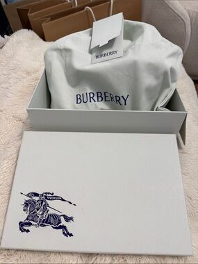 Burberry White Canvas Kids Sneakers